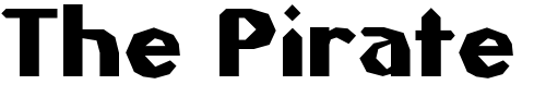 Font : Gilgongo-Sledge Custom Text : The Pirate Way Test your own text here Click to download or to view this font on a tshirt that can be custom printed in Bali