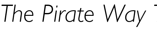 Font : Gill-Sans-Light-Italic Custom Text : The Pirate Way Test your own text here Click to download or to view this font on a tshirt that can be custom printed in Bali