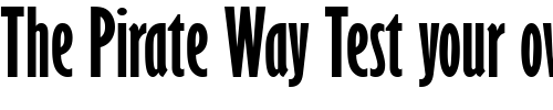 Font : Gill-Sans-MT-Ext-Cond-Bold Custom Text : The Pirate Way Test your own text here Click to download or to view this font on a tshirt that can be custom printed in Bali