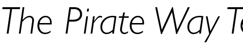 Font : Gill-Sans-MT-Light-Italic Custom Text : The Pirate Way Test your own text here Click to download or to view this font on a tshirt that can be custom printed in Bali