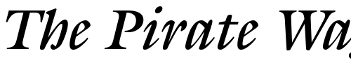 Font : Gilliad-Bold-Italic Custom Text : The Pirate Way Test your own text here Click to download or to view this font on a tshirt that can be custom printed in Bali