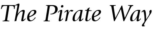 Font : Giovanni-BookItalic Custom Text : The Pirate Way Test your own text here Click to download or to view this font on a tshirt that can be custom printed in Bali