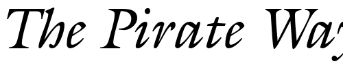 Font : GisbertDB-Italic Custom Text : The Pirate Way Test your own text here Click to download or to view this font on a tshirt that can be custom printed in Bali