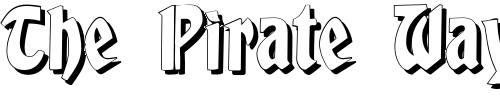 Font : Globus-Shadow Custom Text : The Pirate Way Test your own text here Click to download or to view this font on a tshirt that can be custom printed in Bali