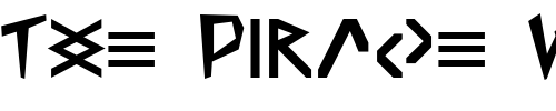 Font : Glyphics Custom Text : The Pirate Way Test your own text here Click to download or to view this font on a tshirt that can be custom printed in Bali