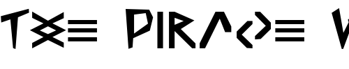Font : Glyphics-Regular Custom Text : The Pirate Way Test your own text here Click to download or to view this font on a tshirt that can be custom printed in Bali