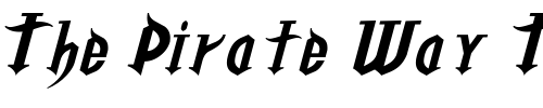 Font : Golgotha-Oblique-E Custom Text : The Pirate Way Test your own text here Click to download or to view this font on a tshirt that can be custom printed in Bali