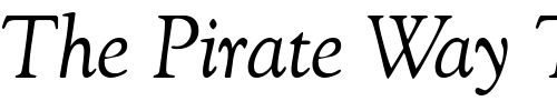 Font : GoliathDB-Italic Custom Text : The Pirate Way Test your own text here Click to download or to view this font on a tshirt that can be custom printed in Bali