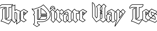 Font : GoodCity-Plain-Hollow Custom Text : The Pirate Way Test your own text here Click to download or to view this font on a tshirt that can be custom printed in Bali