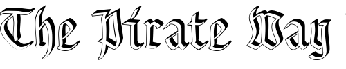 Font : GothamburgShadowed Custom Text : The Pirate Way Test your own text here Click to download or to view this font on a tshirt that can be custom printed in Bali