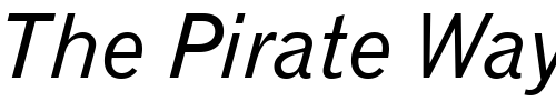 Font : Gothic720-BT-Italic Custom Text : The Pirate Way Test your own text here Click to download or to view this font on a tshirt that can be custom printed in Bali
