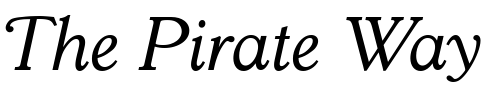 Font : GoudY38BookItalic Custom Text : The Pirate Way Test your own text here Click to download or to view this font on a tshirt that can be custom printed in Bali
