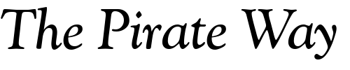 Font : GoudyCatalogue-RegularItalic Custom Text : The Pirate Way Test your own text here Click to download or to view this font on a tshirt that can be custom printed in Bali