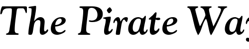 Font : GoudyOSSSK-Bold-Italic Custom Text : The Pirate Way Test your own text here Click to download or to view this font on a tshirt that can be custom printed in Bali