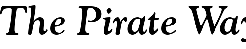 Font : GoudyOSSSK-BoldItalic Custom Text : The Pirate Way Test your own text here Click to download or to view this font on a tshirt that can be custom printed in Bali