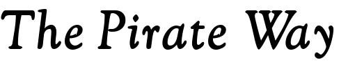 Font : GoudyRetrospectiveSSK-BoldItalic Custom Text : The Pirate Way Test your own text here Click to download or to view this font on a tshirt that can be custom printed in Bali