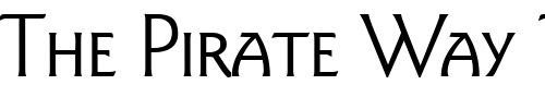 Font : GoudySansTwoSmc-Regular Custom Text : The Pirate Way Test your own text here Click to download or to view this font on a tshirt that can be custom printed in Bali