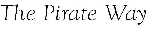 Font : GoudyTLig-Italic Custom Text : The Pirate Way Test your own text here Click to download or to view this font on a tshirt that can be custom printed in Bali