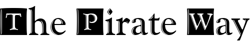 Font : Goudy_Becker_Handtooled_Ini Custom Text : The Pirate Way Test your own text here Click to download or to view this font on a tshirt that can be custom printed in Bali