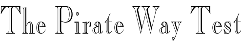 Font : GravureCondensed Custom Text : The Pirate Way Test your own text here Click to download or to view this font on a tshirt that can be custom printed in Bali