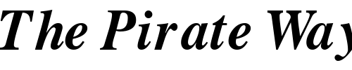 Font : GrecoBlackSSK-Italic Custom Text : The Pirate Way Test your own text here Click to download or to view this font on a tshirt that can be custom printed in Bali
