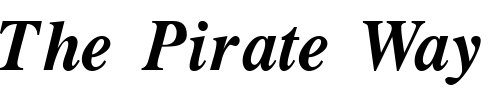 Font : GrecoDemiSSK-Italic Custom Text : The Pirate Way Test your own text here Click to download or to view this font on a tshirt that can be custom printed in Bali