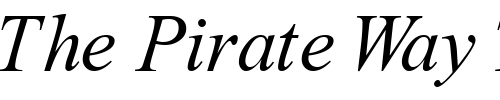 Font : GrecoRecutSSK-Italic Custom Text : The Pirate Way Test your own text here Click to download or to view this font on a tshirt that can be custom printed in Bali