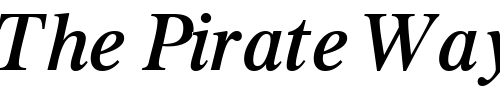 Font : GrecoSSK-Bold-Italic Custom Text : The Pirate Way Test your own text here Click to download or to view this font on a tshirt that can be custom printed in Bali