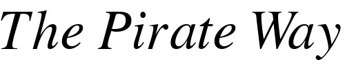 Font : GrecoSSK-Italic Custom Text : The Pirate Way Test your own text here Click to download or to view this font on a tshirt that can be custom printed in Bali