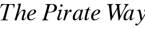 Font : GrecoTenSSK-Italic Custom Text : The Pirate Way Test your own text here Click to download or to view this font on a tshirt that can be custom printed in Bali