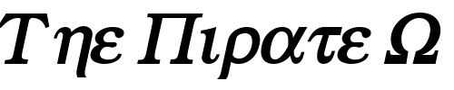 Font : Greek-BoldItalic Custom Text : The Pirate Way Test your own text here Click to download or to view this font on a tshirt that can be custom printed in Bali