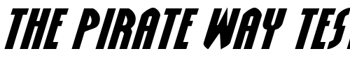 Font : Grendel-s-Mother-Exp-Italic Custom Text : The Pirate Way Test your own text here Click to download or to view this font on a tshirt that can be custom printed in Bali