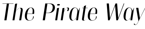 Font : Grenoble-Light-SF-Italic Custom Text : The Pirate Way Test your own text here Click to download or to view this font on a tshirt that can be custom printed in Bali