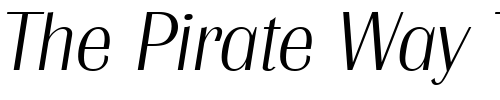 Font : Grenoble-Serial-ExtraLight-RegularItalic Custom Text : The Pirate Way Test your own text here Click to download or to view this font on a tshirt that can be custom printed in Bali