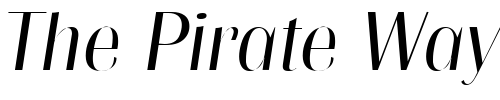 Font : GrenobleLH-Italic Custom Text : The Pirate Way Test your own text here Click to download or to view this font on a tshirt that can be custom printed in Bali