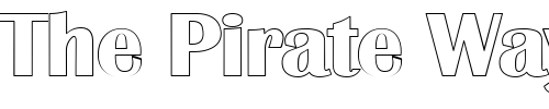 Font : GrenobleOutline-Regular Custom Text : The Pirate Way Test your own text here Click to download or to view this font on a tshirt that can be custom printed in Bali