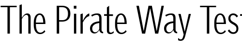 Font : GriffithGothic-Cond-Light Custom Text : The Pirate Way Test your own text here Click to download or to view this font on a tshirt that can be custom printed in Bali
