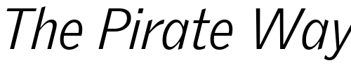 Font : GriffithGothic-LightItalic Custom Text : The Pirate Way Test your own text here Click to download or to view this font on a tshirt that can be custom printed in Bali