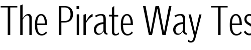 Font : GriffithGothicCond-Light Custom Text : The Pirate Way Test your own text here Click to download or to view this font on a tshirt that can be custom printed in Bali