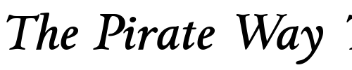Font : GriffoClassico-BoldItalic Custom Text : The Pirate Way Test your own text here Click to download or to view this font on a tshirt that can be custom printed in Bali
