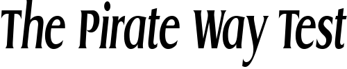 Font : GriffonCondensed-Bold-Italic Custom Text : The Pirate Way Test your own text here Click to download or to view this font on a tshirt that can be custom printed in Bali