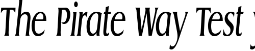 Font : GriffonCondensed-Italic Custom Text : The Pirate Way Test your own text here Click to download or to view this font on a tshirt that can be custom printed in Bali