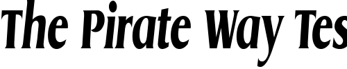 Font : GriffonCondensedXtrabold-Italic Custom Text : The Pirate Way Test your own text here Click to download or to view this font on a tshirt that can be custom printed in Bali