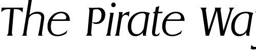 Font : GriffonLight-Italic Custom Text : The Pirate Way Test your own text here Click to download or to view this font on a tshirt that can be custom printed in Bali