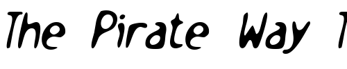 Font : GriottGothic-Italic Custom Text : The Pirate Way Test your own text here Click to download or to view this font on a tshirt that can be custom printed in Bali