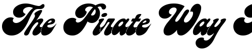 Font : GroovinJF Custom Text : The Pirate Way Test your own text here Click to download or to view this font on a tshirt that can be custom printed in Bali