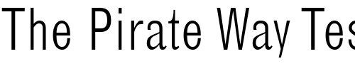 Font : GrotesqueMT-CondensedLight Custom Text : The Pirate Way Test your own text here Click to download or to view this font on a tshirt that can be custom printed in Bali