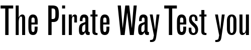 Font : GrotesqueMT-ExtraCondensed Custom Text : The Pirate Way Test your own text here Click to download or to view this font on a tshirt that can be custom printed in Bali