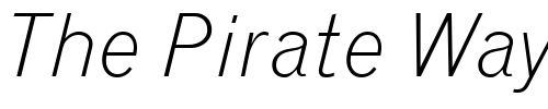 Font : GrotesqueMT-Light-Italic Custom Text : The Pirate Way Test your own text here Click to download or to view this font on a tshirt that can be custom printed in Bali