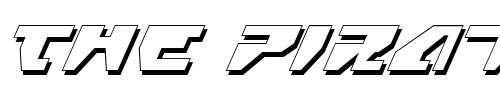 Font : Gyrfalcon-3D-Italic Custom Text : The Pirate Way Test your own text here Click to download or to view this font on a tshirt that can be custom printed in Bali